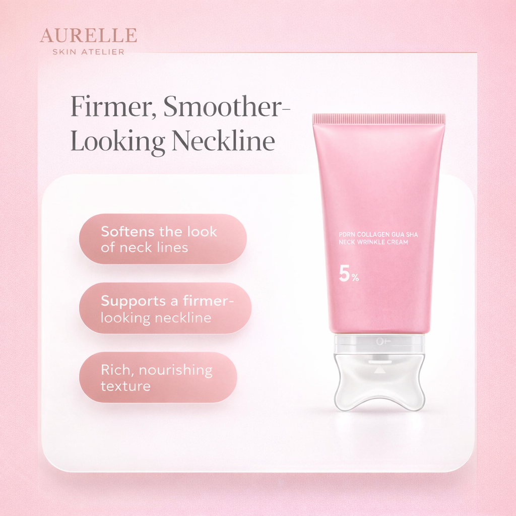Aurelle neck cream benefits: firmer, smoother-looking neckline